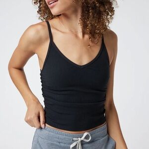 Vuori Womens Tank Top Rib Ruched Black
Size L
